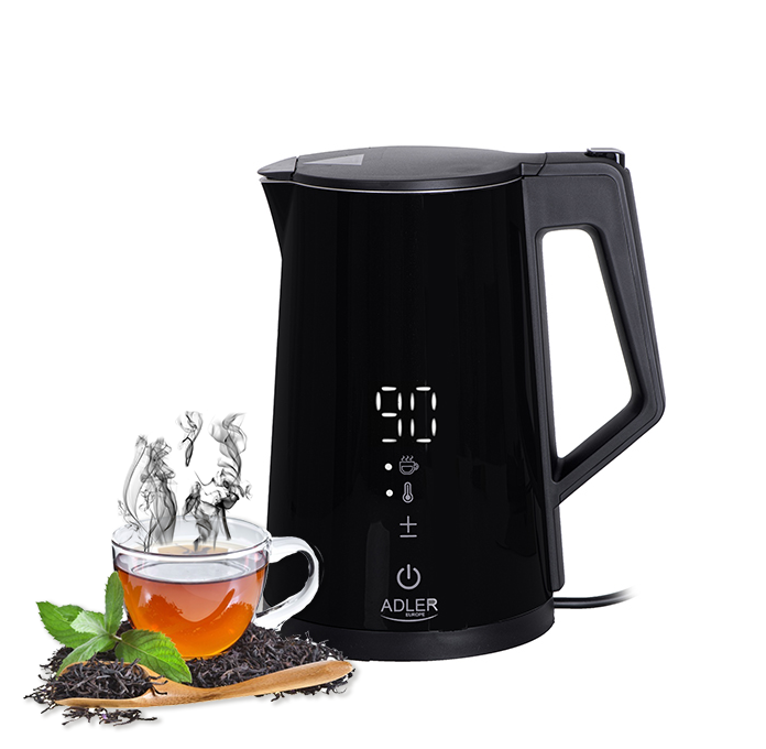 Elektrická kanvica Adler LED s reguláciou teploty 1,7L STRIX